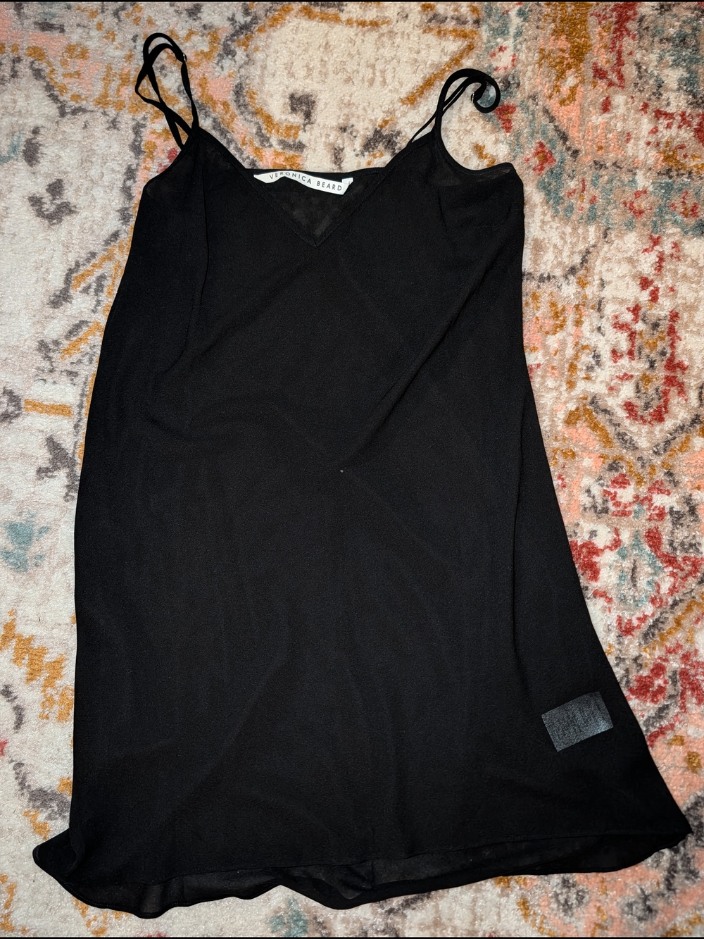 Veronica Beard Black Silk Slip Chemise